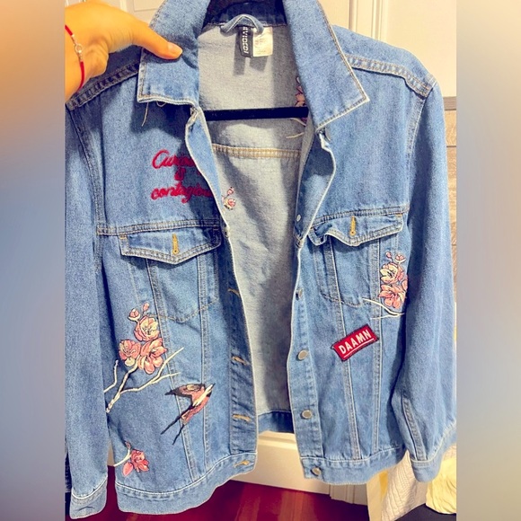 H&M Embroidered Denim Jacket - Picture 3 of 6